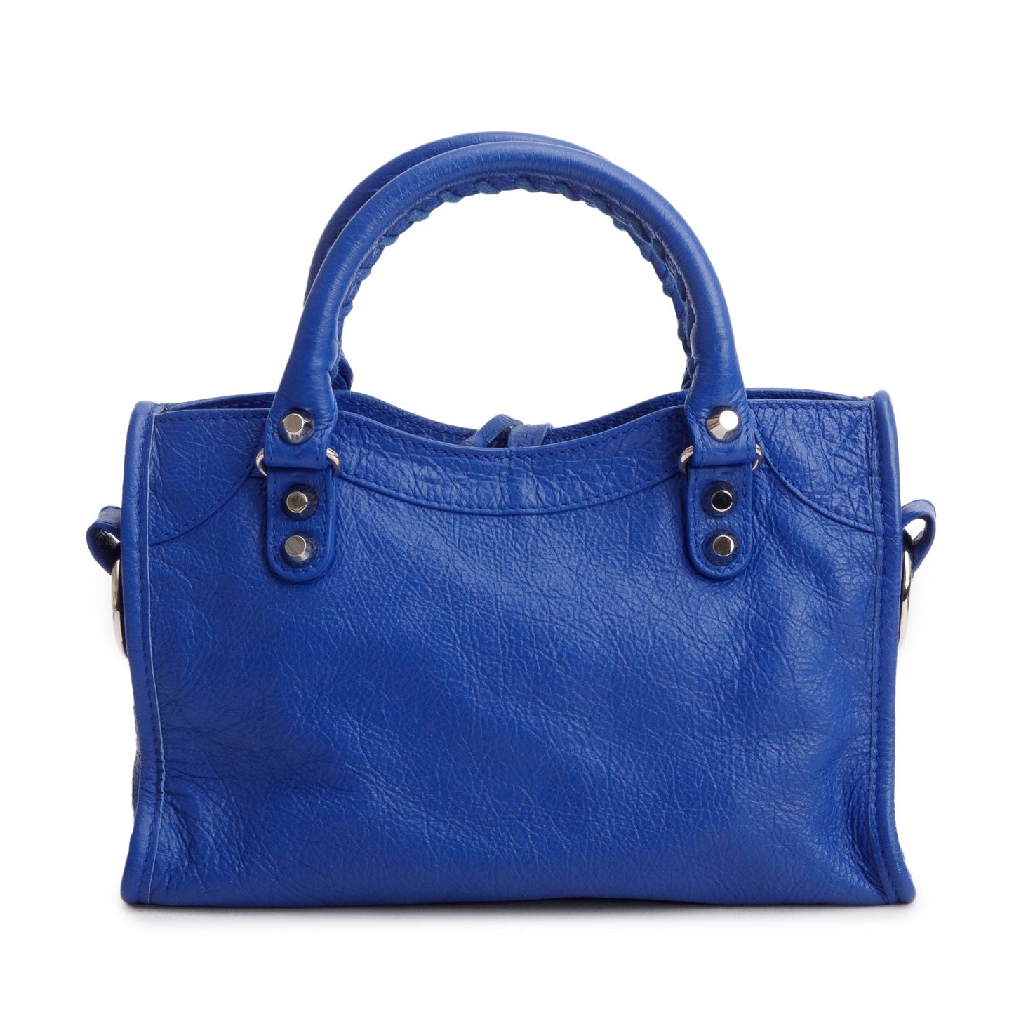 Balenciaga Blue Agneau Leather Classic Mini City Bag