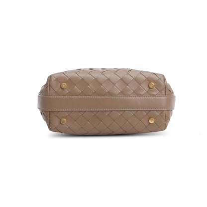 Bottega Veneta Brown Calfskin Nappa Intrecciato Mini Wallace