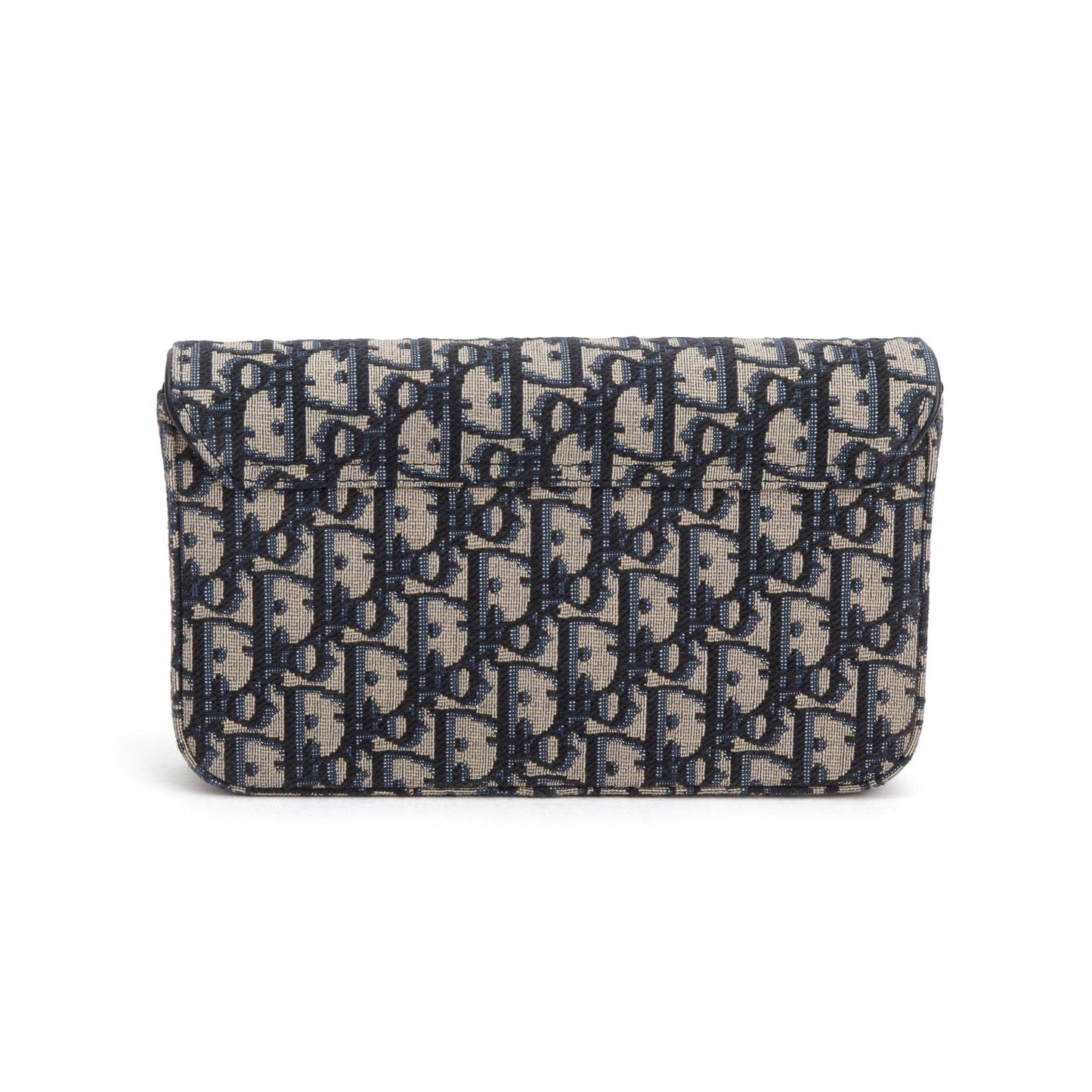 Christian Dior 2024 Oblique Jacquard Saddle Pouch with Chain