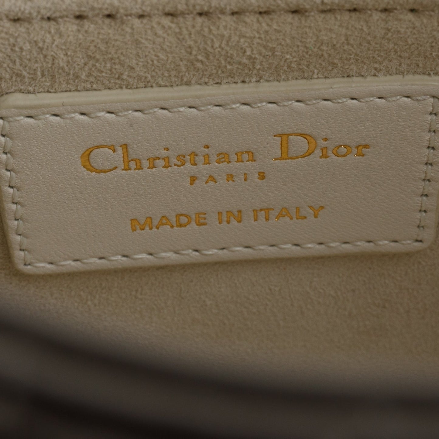 Christian Dior 2024 White Black Lambskin Cannage Mini Lady Dior