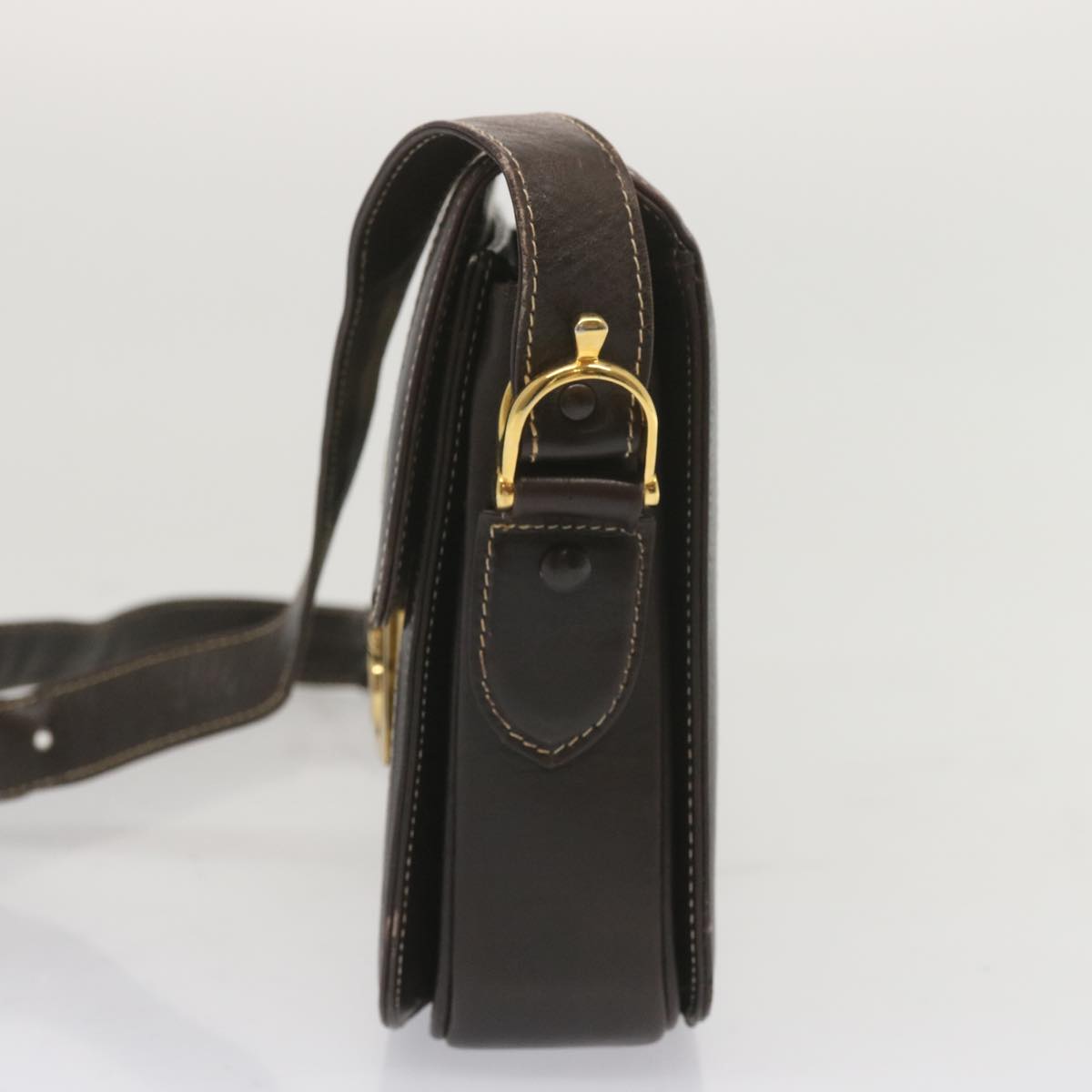Luxury CELINE C Macadam Canvas Shoulder Bag Beige  69250