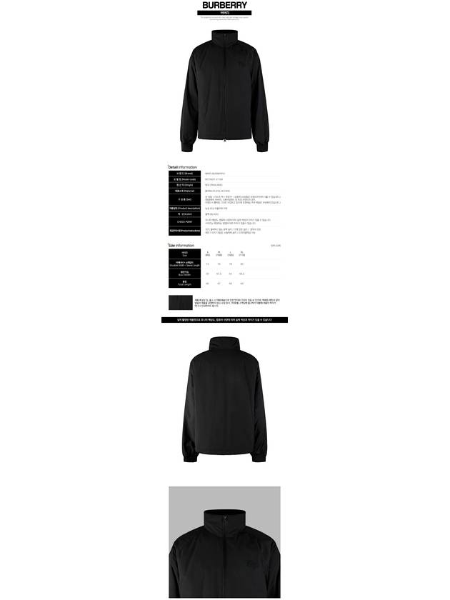 Luxury Burberry EKD Applique Jacket Black