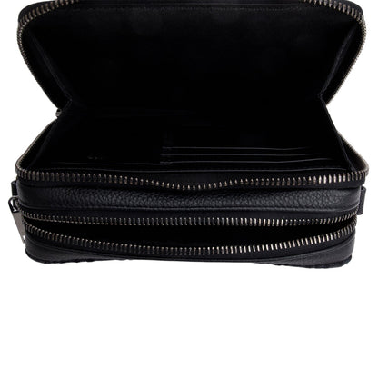 Christian Dior 2020 Black Oblique Jacquard Zipped Pouch