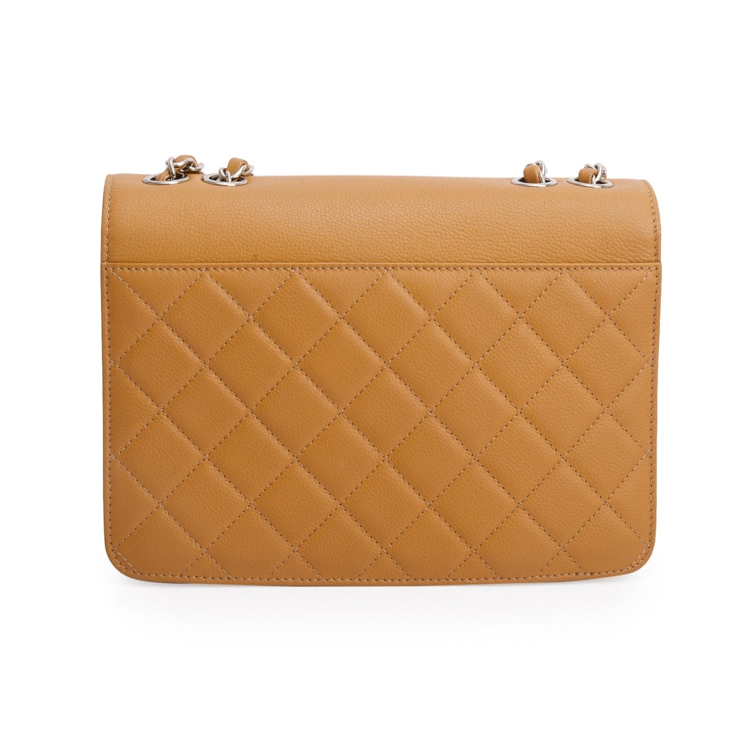 Chanel Tan Caviar Quilted Small CC Box Top Flap