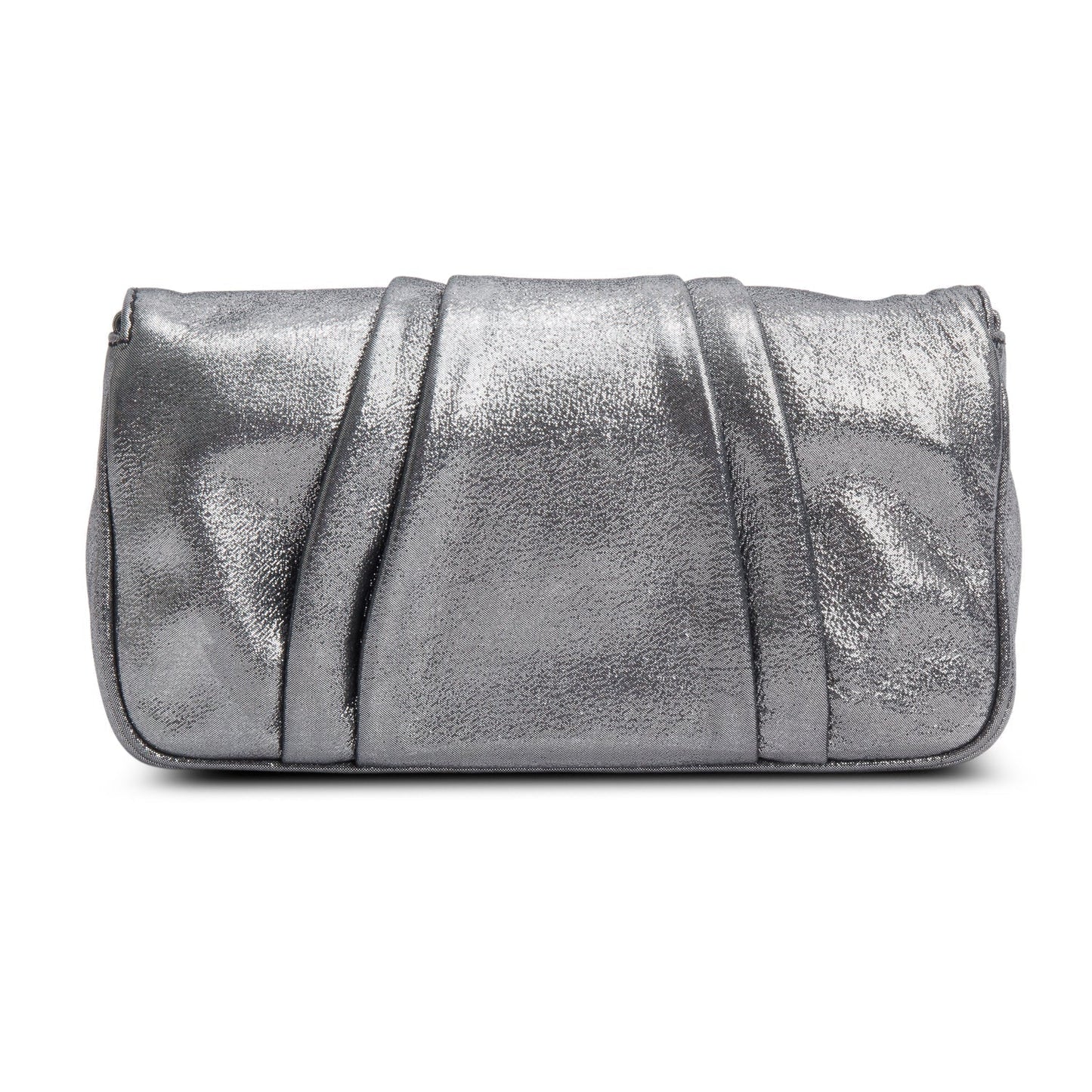 Fendi Metallic Silver Calfskin Mia Pochette Chain Bag