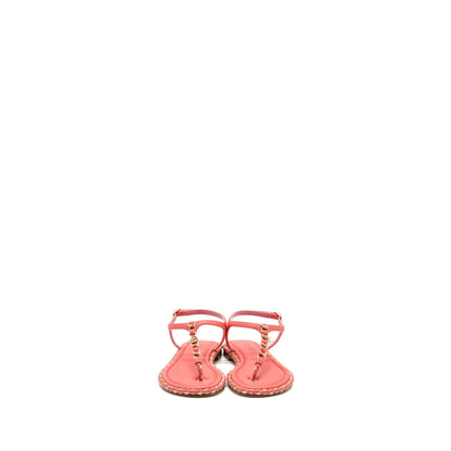 Chanel Size 36 Leather Chain Sandals Pink/ Multicolour LGHW