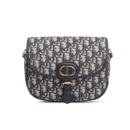 Christian Dior 2020 Blue Oblique Jacquard Medium Bobby Bag