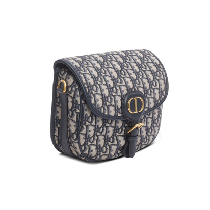Christian Dior 2020 Blue Oblique Jacquard Medium Bobby Bag