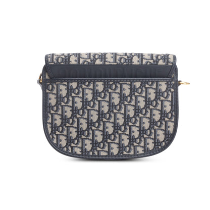 Christian Dior 2020 Blue Oblique Jacquard Medium Bobby Bag