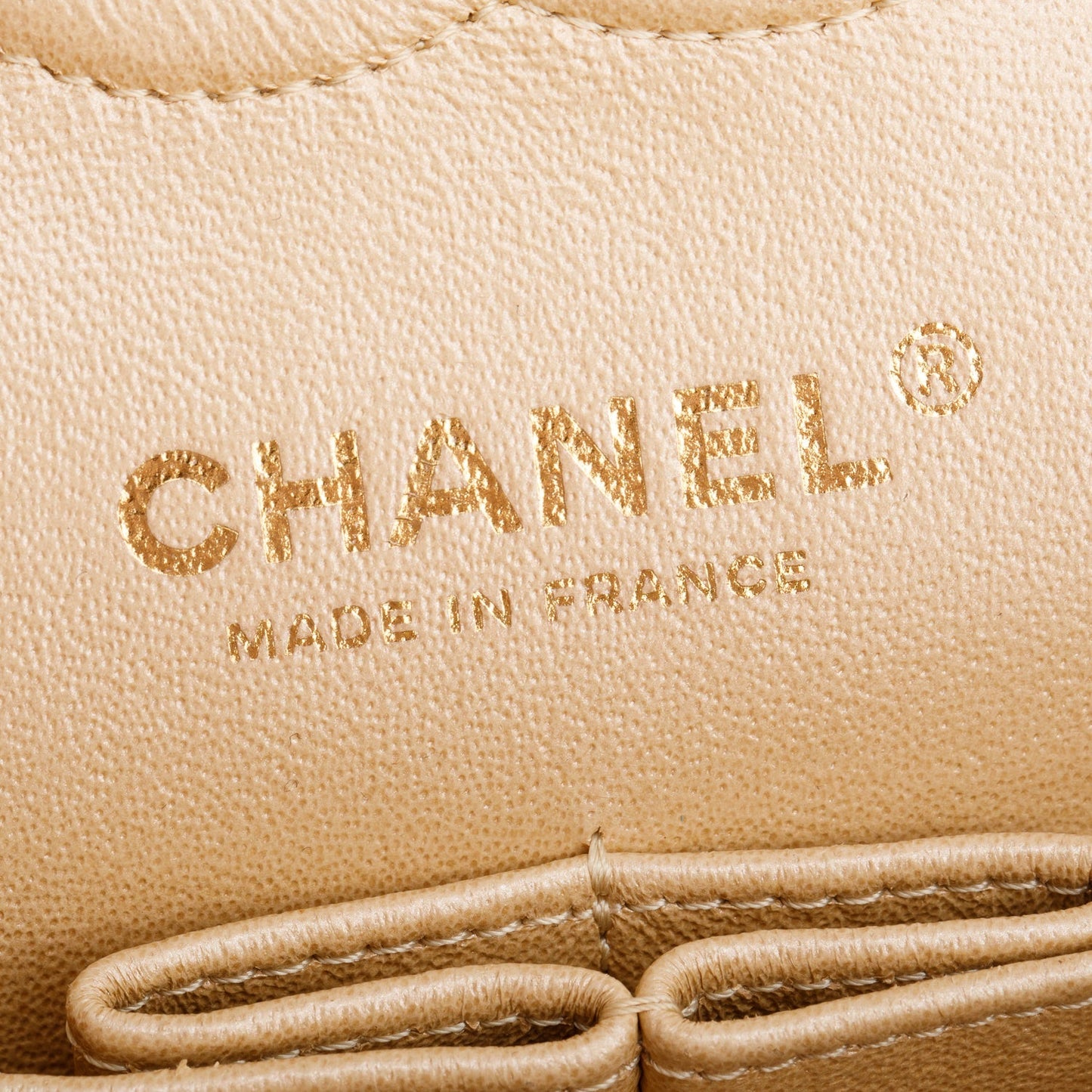 Chanel Iridescent Beige Caviar Quilted Small Double Flap Bag
