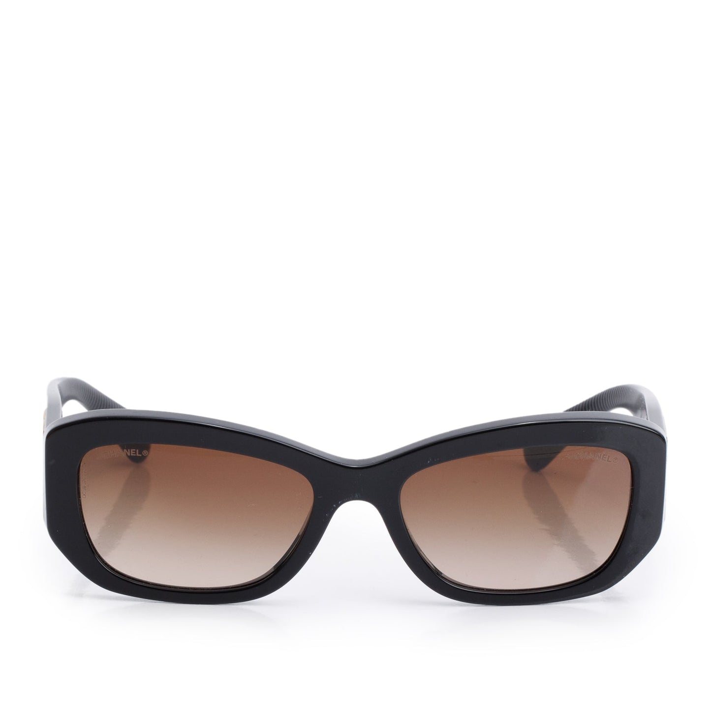 Chanel 5493 Black Acetate CC Logo Rectangle Sunglasses