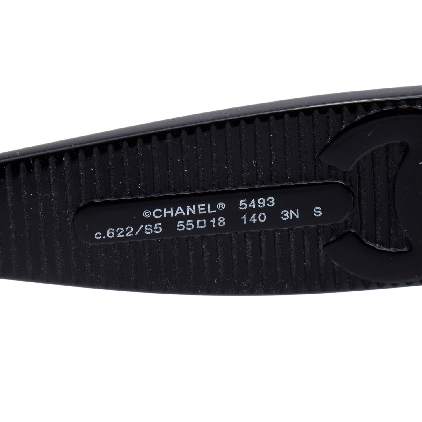 Chanel 5493 Black Acetate CC Logo Rectangle Sunglasses