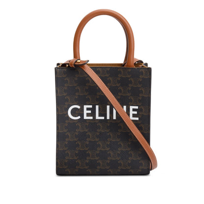 Celine 2023 Triomphe Canvas Mini Vertical Cabas Tote