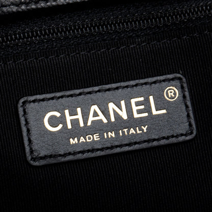 Chanel 2021 Black Caviar Quilted Classic Large Shopping Tote