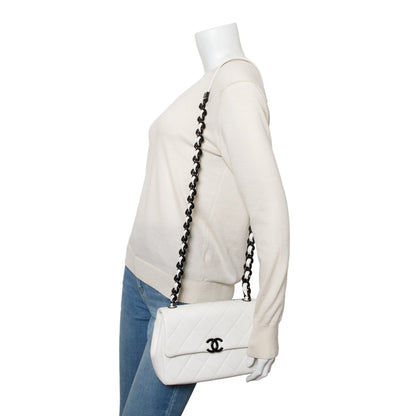 Chanel 2020 White Caviar Quilted My Everything Small Flap Bag