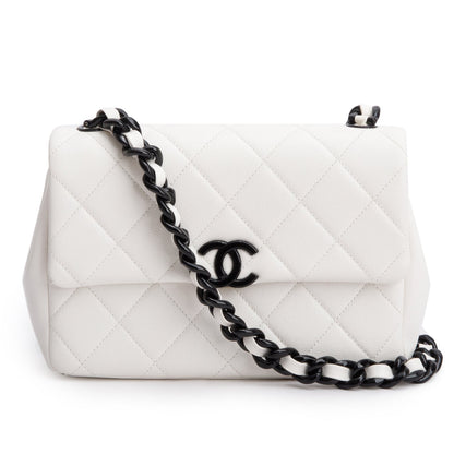 Chanel 2020 White Caviar Quilted My Everything Small Flap Bag
