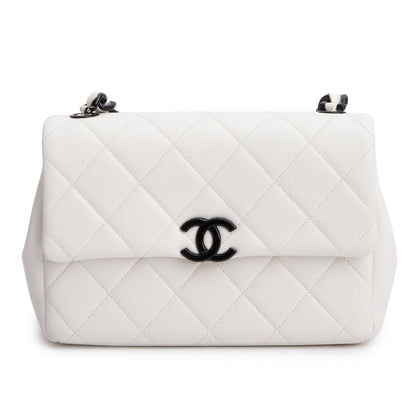 Chanel 2020 White Caviar Quilted My Everything Small Flap Bag