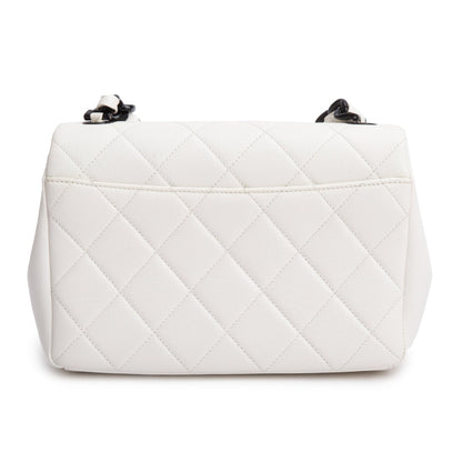 Chanel 2020 White Caviar Quilted My Everything Small Flap Bag