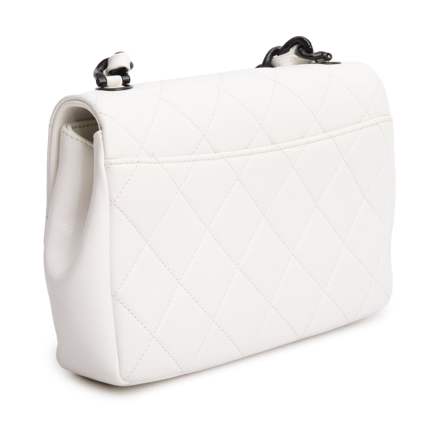 Chanel 2020 White Caviar Quilted My Everything Small Flap Bag