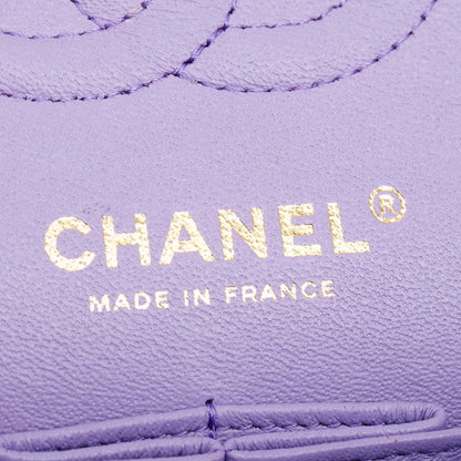 Chanel Purple Caviar Quilted Leather Small Double Flap Bag