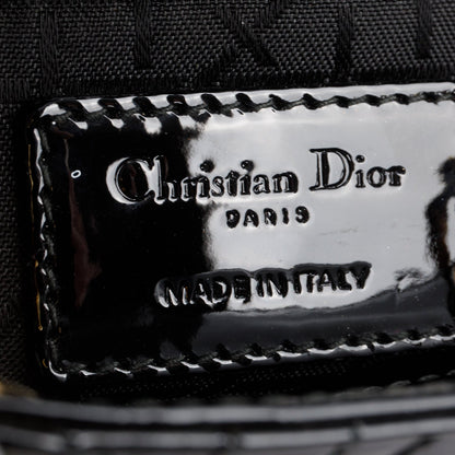 Christian Dior Black Cannage Patent Leather Mini Lady Dior Bag