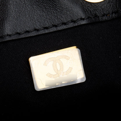 Chanel Black Suede Mini 25 Handbag