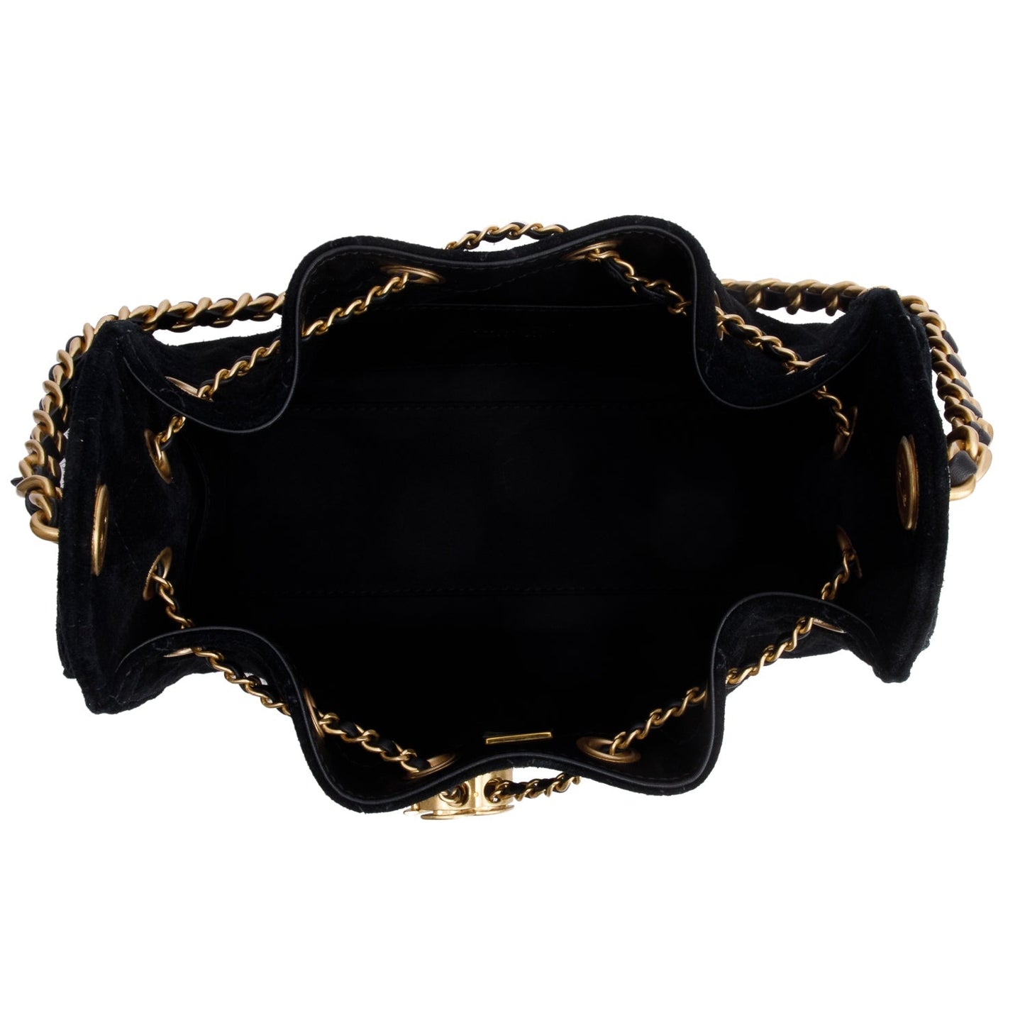 Chanel Black Suede Mini 25 Handbag
