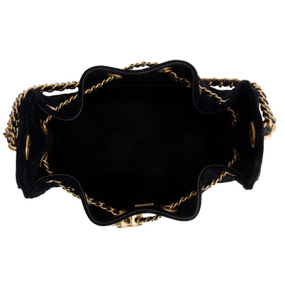 Chanel Black Suede Mini 25 Handbag