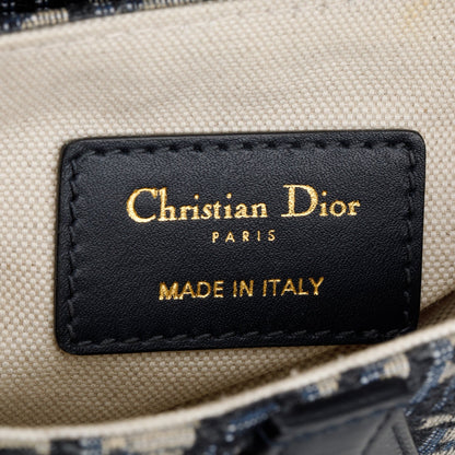 Christian Dior Blue Oblique Mini Saddle Bag