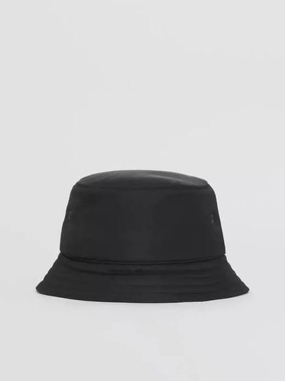 Luxury Burberry Horseferry Print Nylon Bucket Hat Black