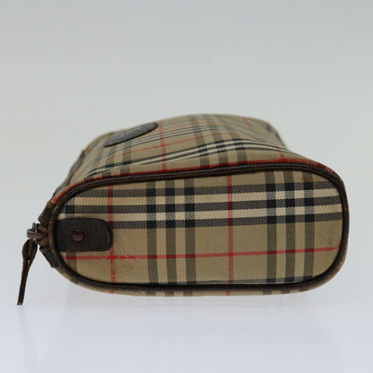 Luxury BurberrySs Nova Check Clutch Bag Canvas Beige Auth 69517