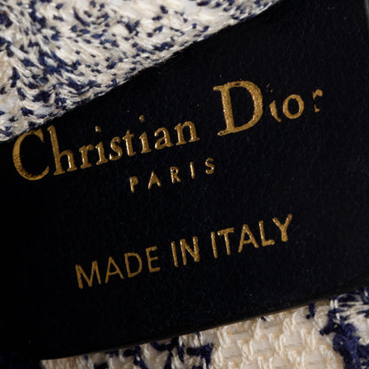 Christian Dior 2020 Blue Canvas Embroidered Mini Toile De Jouy Book Tote