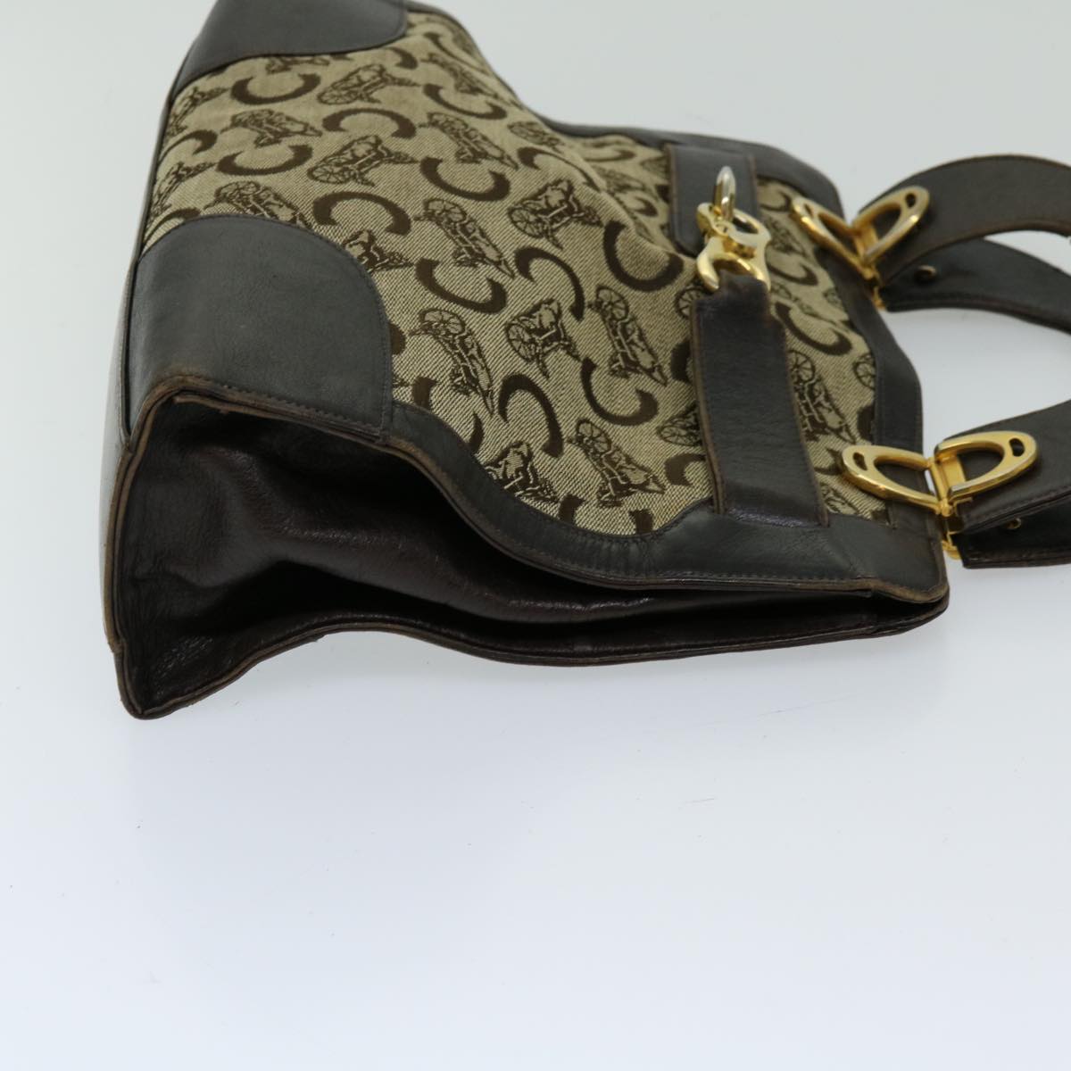 Luxury CELINE C Macadam Canvas Hand Bag Beige  69570