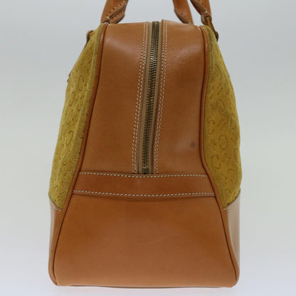 Luxury CELINE C Macadam Canvas Hand Bag Yellow  69573