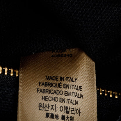 Burberry Black Grainy Calfskin Perforated House Check Small Brogue Banner Tote