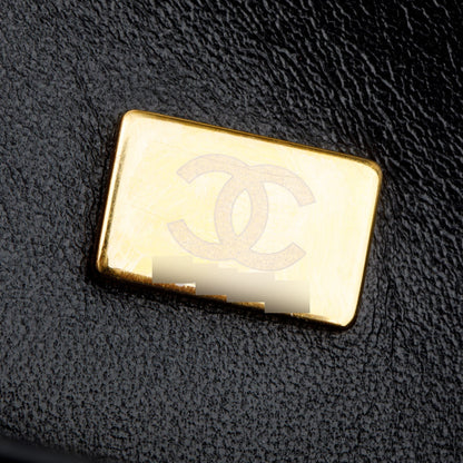 Chanel 2024 Black Caviar Leather Small Boy Bag