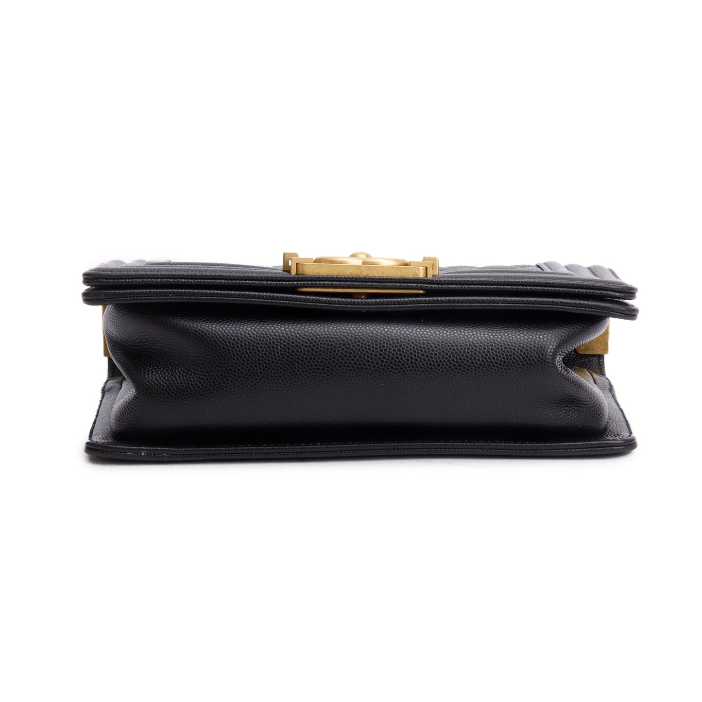 Chanel 2024 Black Caviar Leather Small Boy Bag