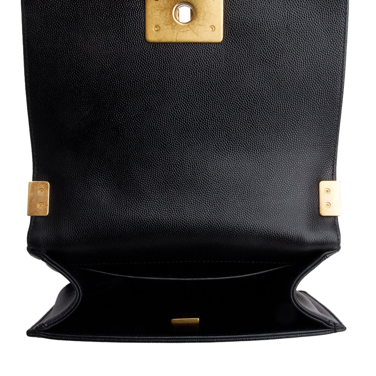 Chanel 2024 Black Caviar Leather Small Boy Bag