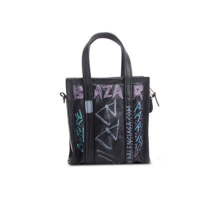 Balenciaga Agneau Leather Graffiti All Over XS Shopper Tote