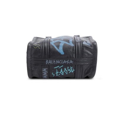 Balenciaga Agneau Leather Graffiti All Over XS Shopper Tote