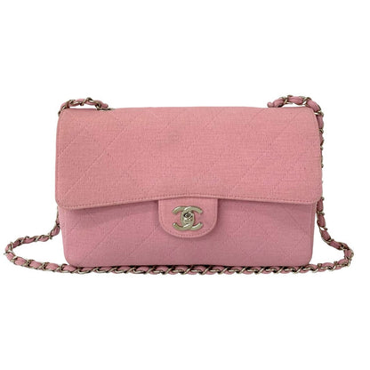 CHANEL Shoulder Bag cotton pink Matrasse