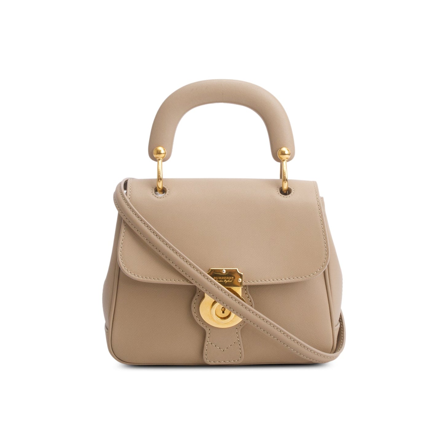 Burberry Brown Trench Calfskin Small DK88 Top Handle Bag