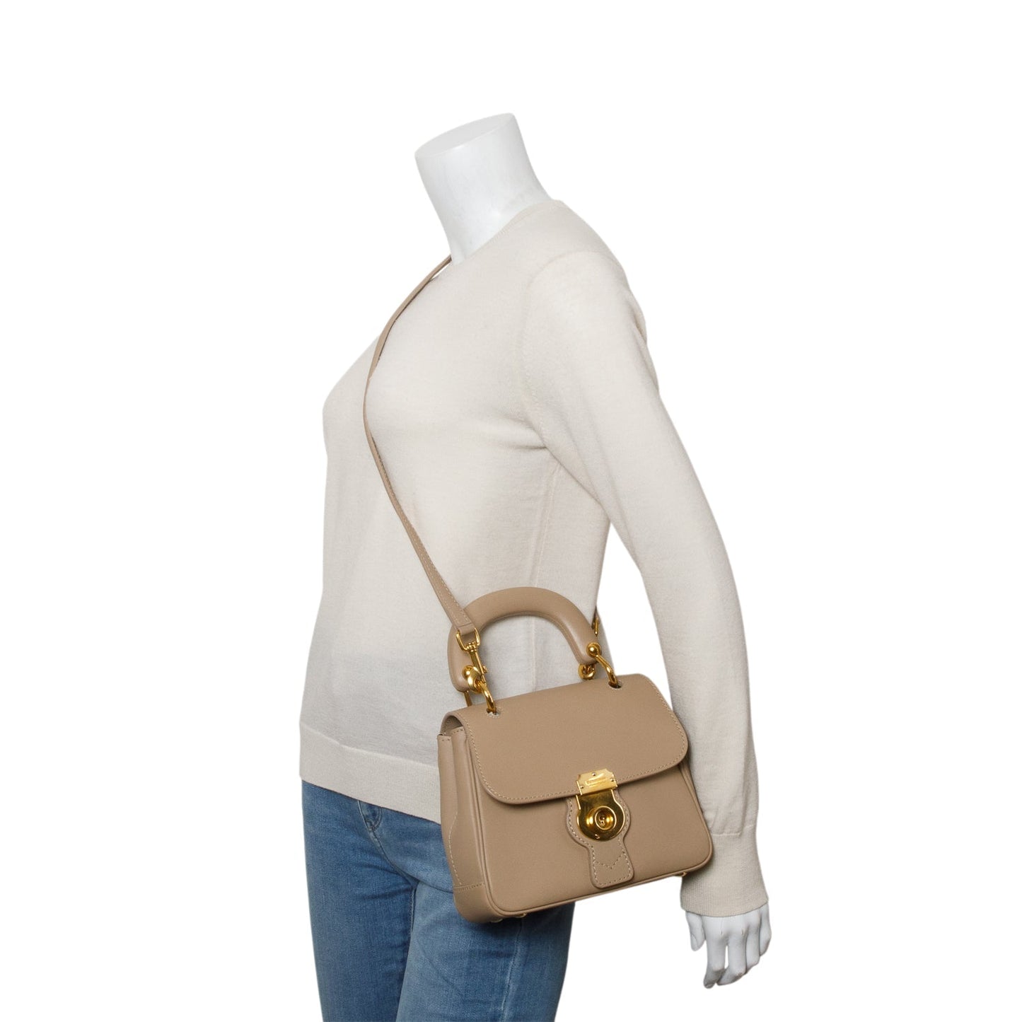Burberry Brown Trench Calfskin Small DK88 Top Handle Bag