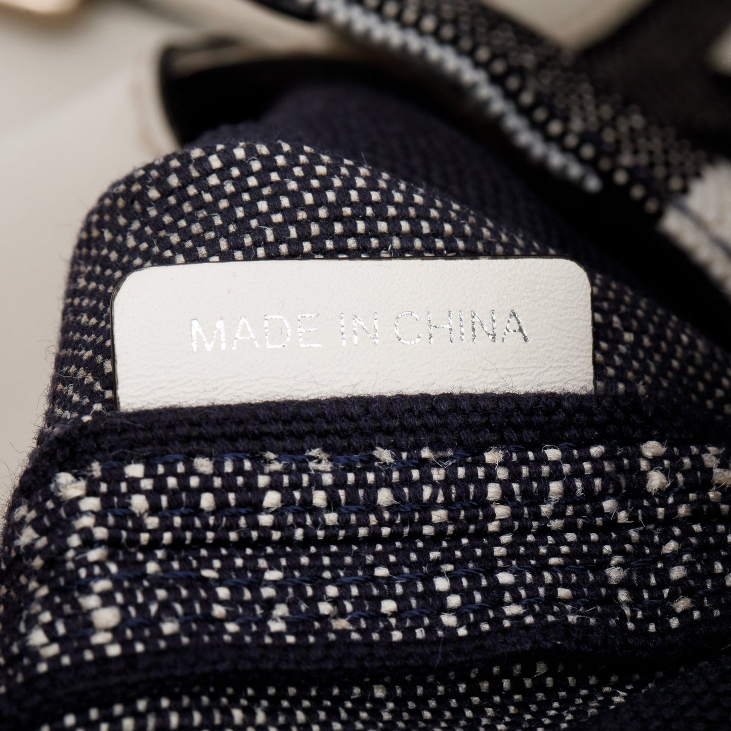 Burberry Navy Canvas Ashby Mega Check Bucket Bag