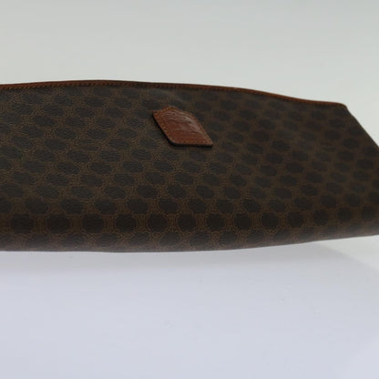 Luxury CELINE Macadam Canvas Clutch Bag PVC Brown  69683