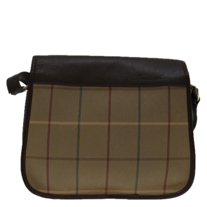 Luxury BurberrySs Nova Check Shoulder Bag Canvas Beige Auth 69685