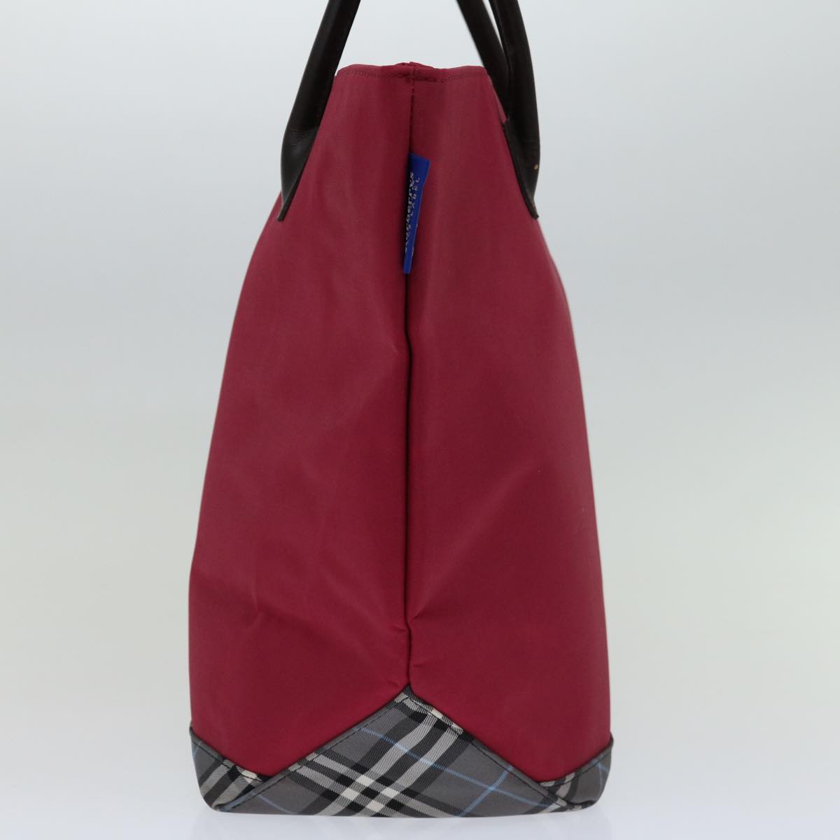 Luxury BurberrySs Blue Label Tote Bag Nylon Red Auth 69693