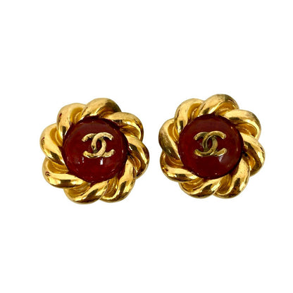 CHANEL Earring Gold Plated gold Gripoa