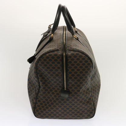 Luxury CELINE Macadam Canvas Boston Bag PVC Black  69754