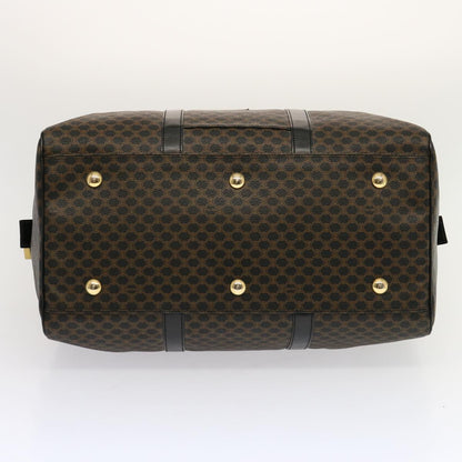 Luxury CELINE Macadam Canvas Boston Bag PVC Black  69754
